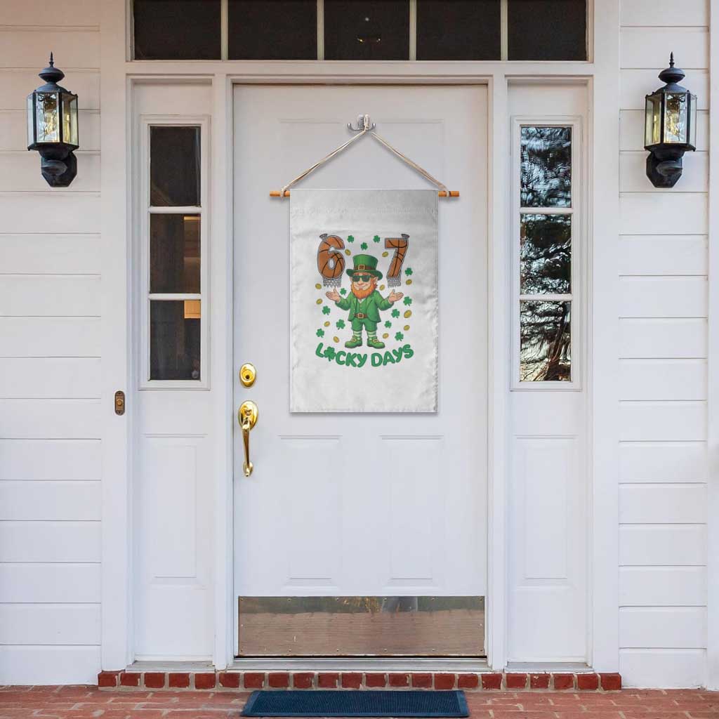67 Basketball St Patricks Day Garden Flag Funny Six Seven Leprechaun Meme TS14 Print Your Wear