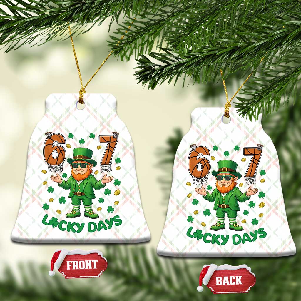 67 Basketball St Patricks Day Ceramic Ornament Funny Six Seven Leprechaun Meme TS14 Print Your Wear