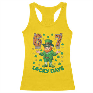 67 Basketball St Patricks Day Racerback Tank Top Funny Six Seven Leprechaun Meme TS14 Daisy Print Your Wear