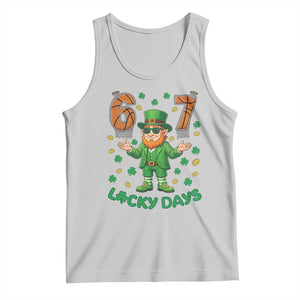 67 Basketball St Patricks Day Tank Top Funny Six Seven Leprechaun Meme TS14 Ash Print Your Wear