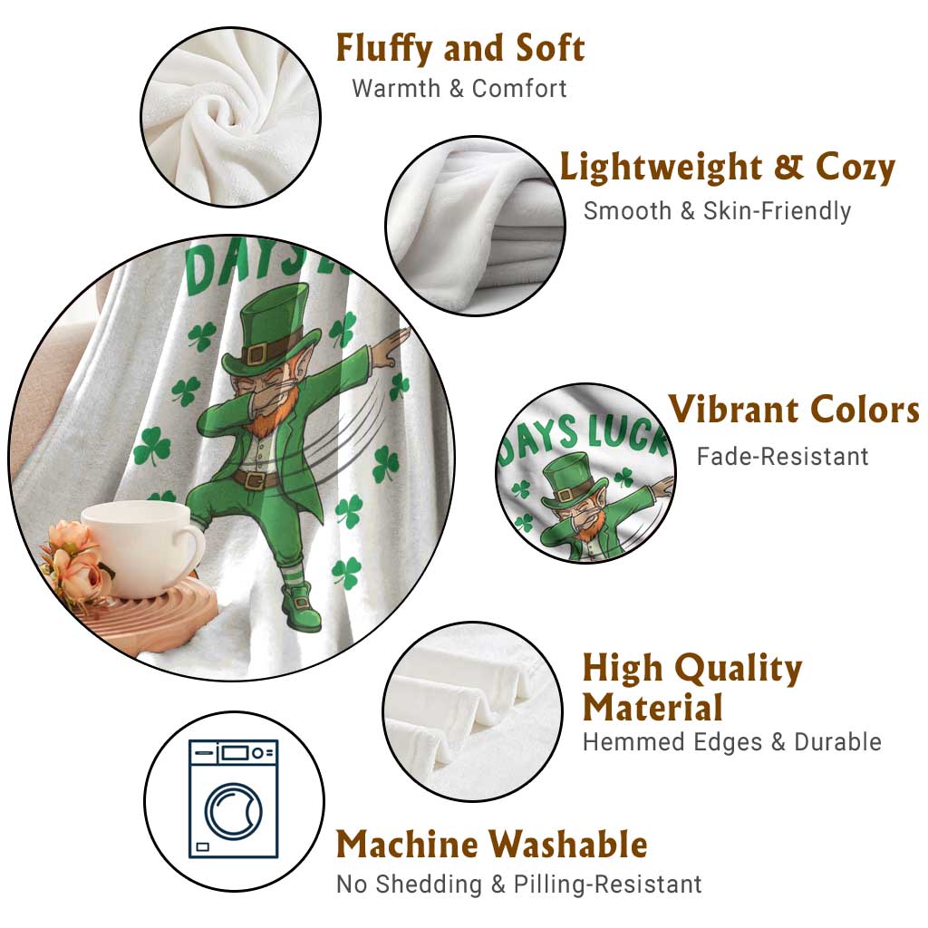 Funny Dabbing Leprechaun St Patricks Day Throw Blanket Days Lucky TS14 Print Your Wear