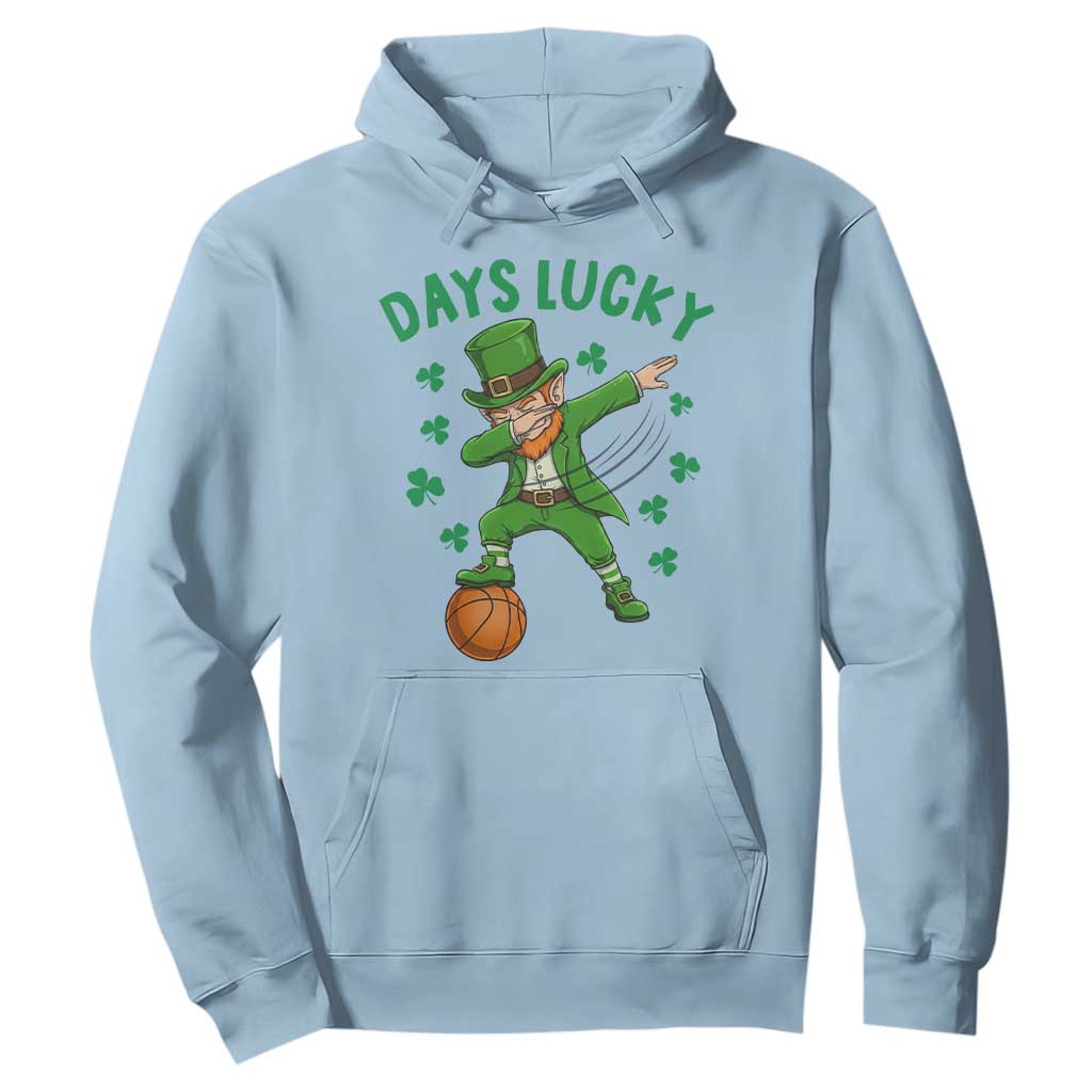 Funny Dabbing Leprechaun St Patricks Day Hoodie Days Lucky TS14 Light Blue Print Your Wear