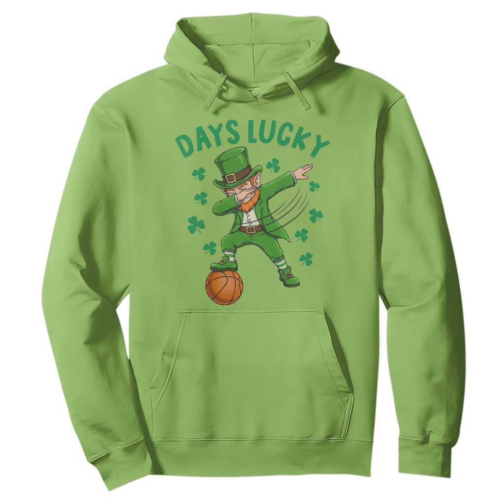 Funny Dabbing Leprechaun St Patricks Day Hoodie Days Lucky TS14 Lime Print Your Wear