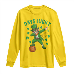 Funny Dabbing Leprechaun St Patricks Day Long Sleeve Shirt Days Lucky TS14 Daisy Print Your Wear