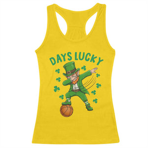 Funny Dabbing Leprechaun St Patricks Day Racerback Tank Top Days Lucky TS14 Daisy Print Your Wear