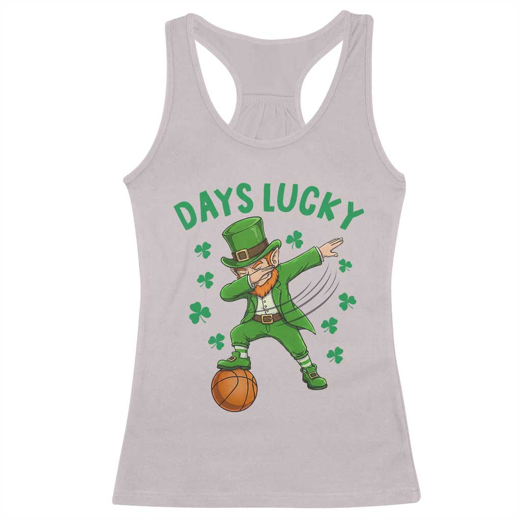 Funny Dabbing Leprechaun St Patricks Day Racerback Tank Top Days Lucky TS14 Ice Gray Print Your Wear