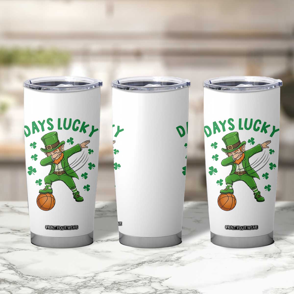 Funny Dabbing Leprechaun St Patricks Day Tumbler Cup Days Lucky TS14 Print Your Wear