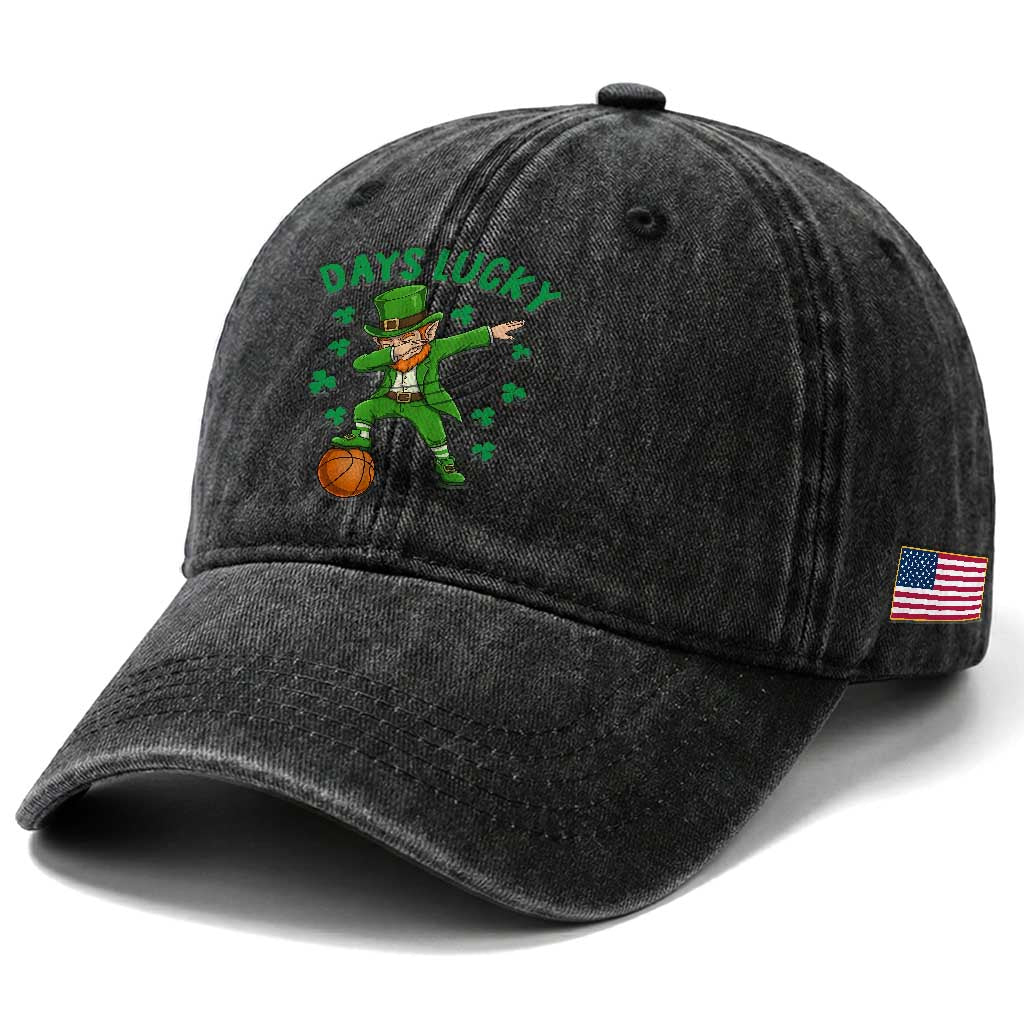 Funny Dabbing Leprechaun St Patricks Day Washed Cotton Baseball Cap Days Lucky TS14 Print Your Wear