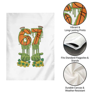 67 Basketball St Patricks Day Garden Flag Funny Six Seven Gen Alpha Meme Drip TS14 Print Your Wear