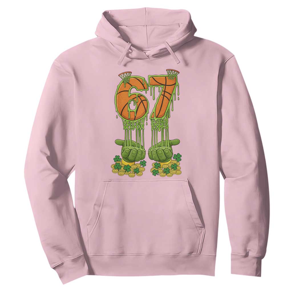 67 Basketball St Patricks Day Hoodie Funny Six Seven Gen Alpha Meme Drip TS14 Light Pink Print Your Wear