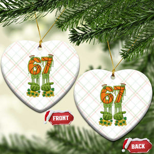 67 Basketball St Patricks Day Ceramic Ornament Funny Six Seven Gen Alpha Meme Drip TS14 Print Your Wear