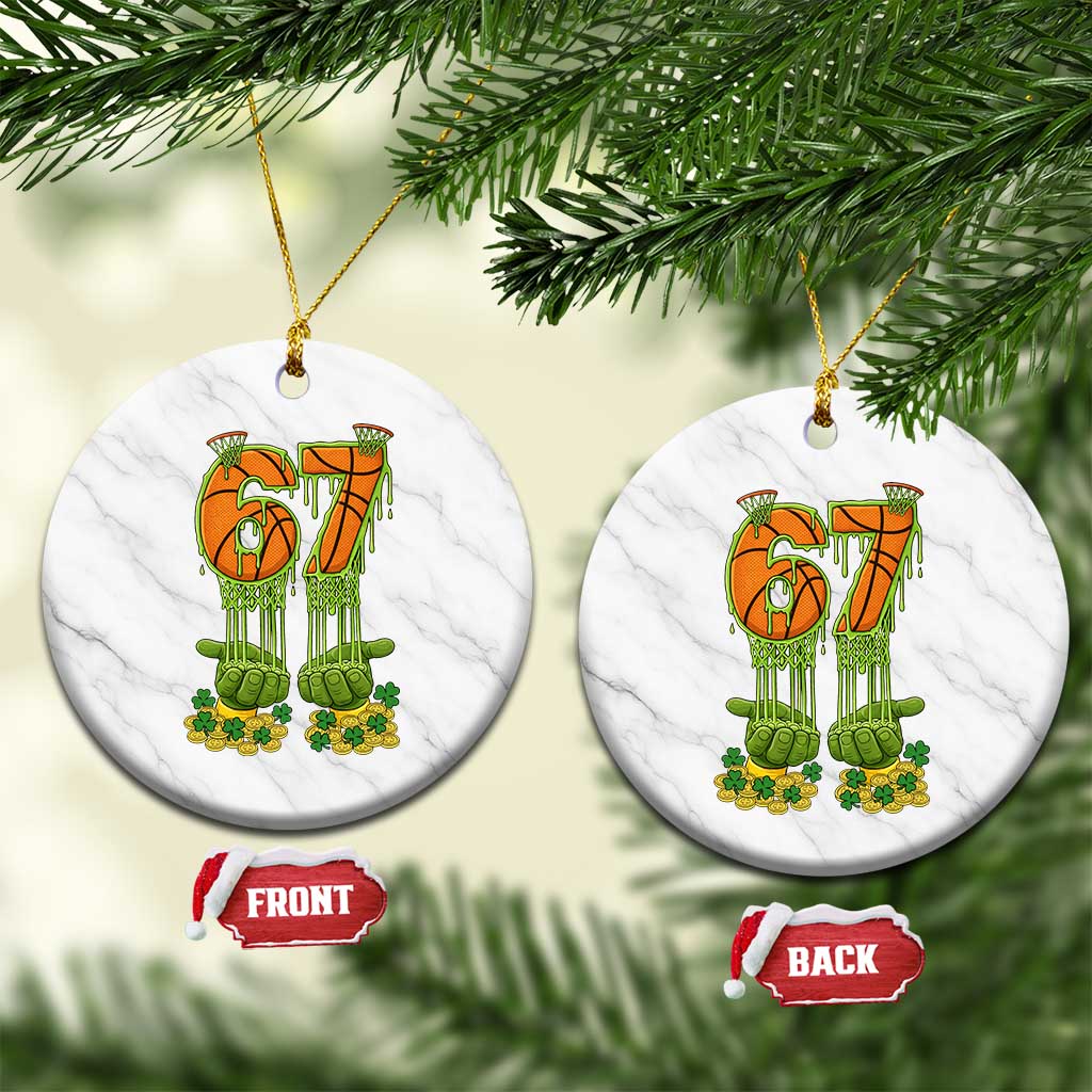 67 Basketball St Patricks Day Ceramic Ornament Funny Six Seven Gen Alpha Meme Drip TS14 1pc White Marble Print Your Wear