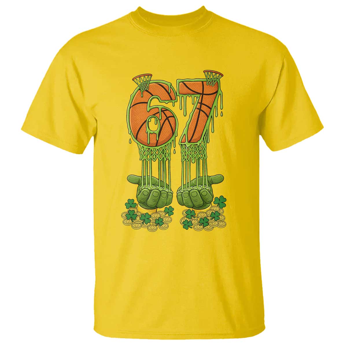 67 Basketball St Patricks Day T Shirt Funny Six Seven Gen Alpha Meme Drip TS14 Daisy Print Your Wear