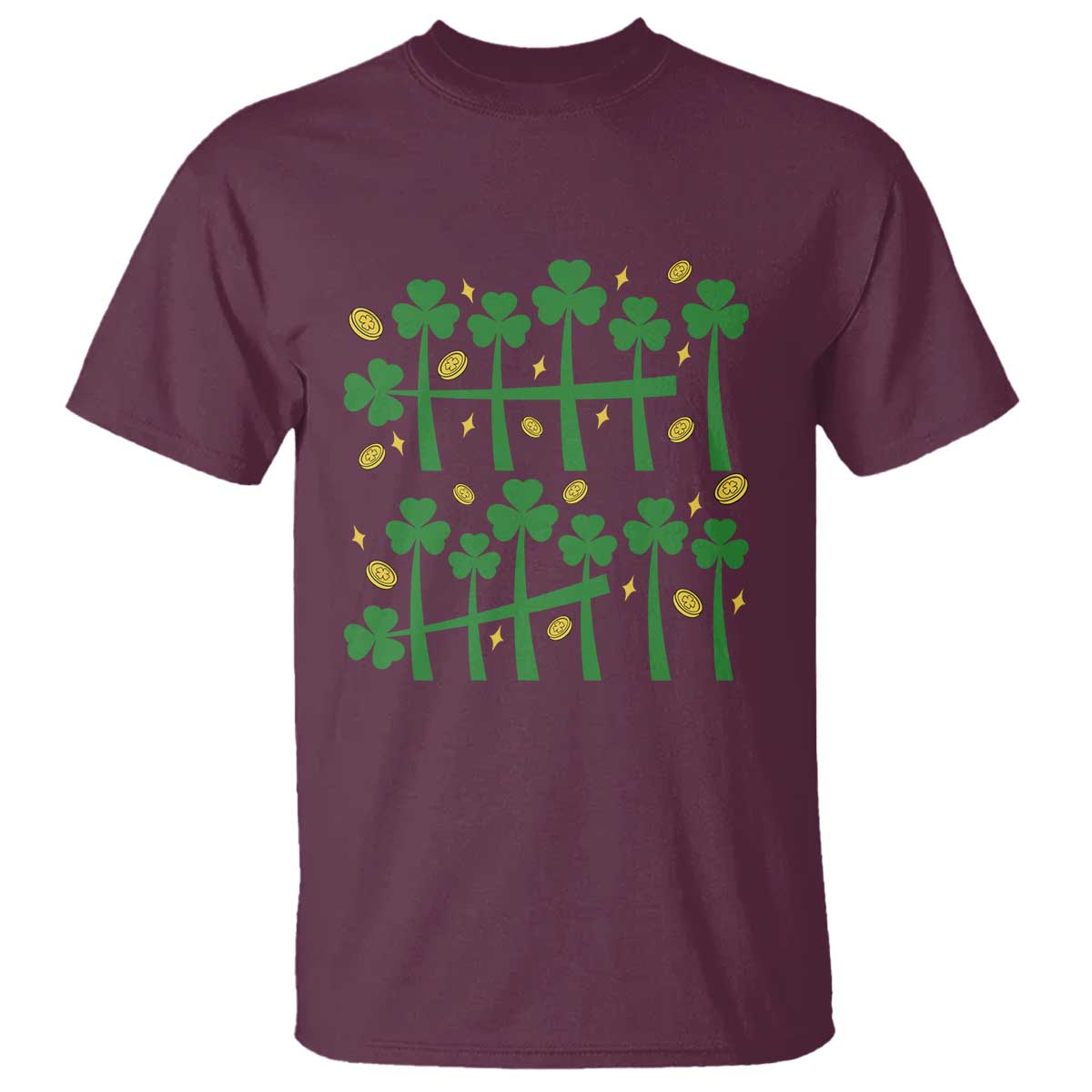 67 St Patricks Day T Shirt Funny Six Seven Gen Alpha Meme TS14 Maroon Print Your Wear