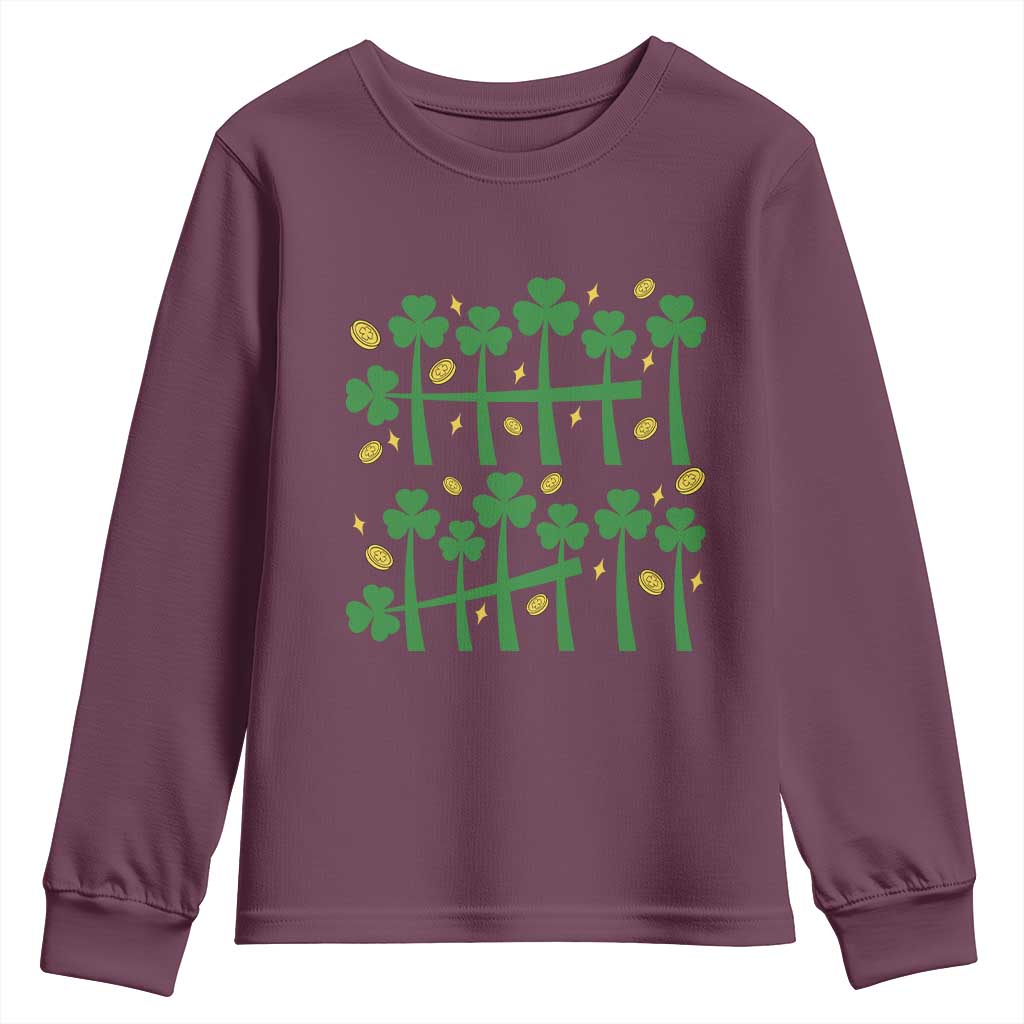 67 St Patricks Day Youth Sweatshirt Funny Six Seven Gen Alpha Meme TS14 Maroon Print Your Wear