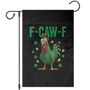 Funny St Patrick Day Garden Flag F-Caw-F Lucky Chicken Meme TS14 Black Print Your Wear
