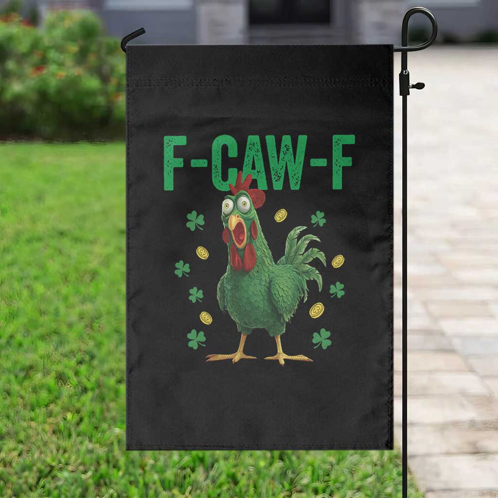 Funny St Patrick Day Garden Flag F-Caw-F Lucky Chicken Meme TS14 Print Your Wear