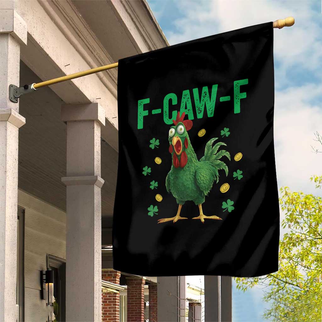 Funny St Patrick Day Garden Flag F-Caw-F Lucky Chicken Meme TS14 Print Your Wear