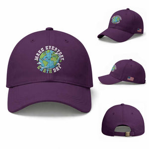 Funny Make Earth Day Every Day Baseball Cap Cute Environmental Awareness Earth Day TS14 Baseball Cap Universal Fit Purple Print Your Wear