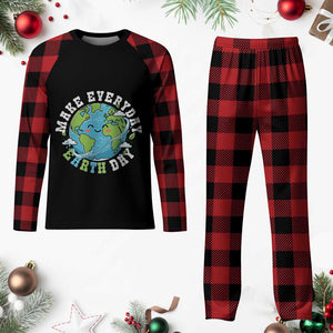 Funny Make Earth Day Every Day Plaid Pajama Set Cute Environmental Awareness Earth Day TS14 Buffalo Plaid Print Your Wear