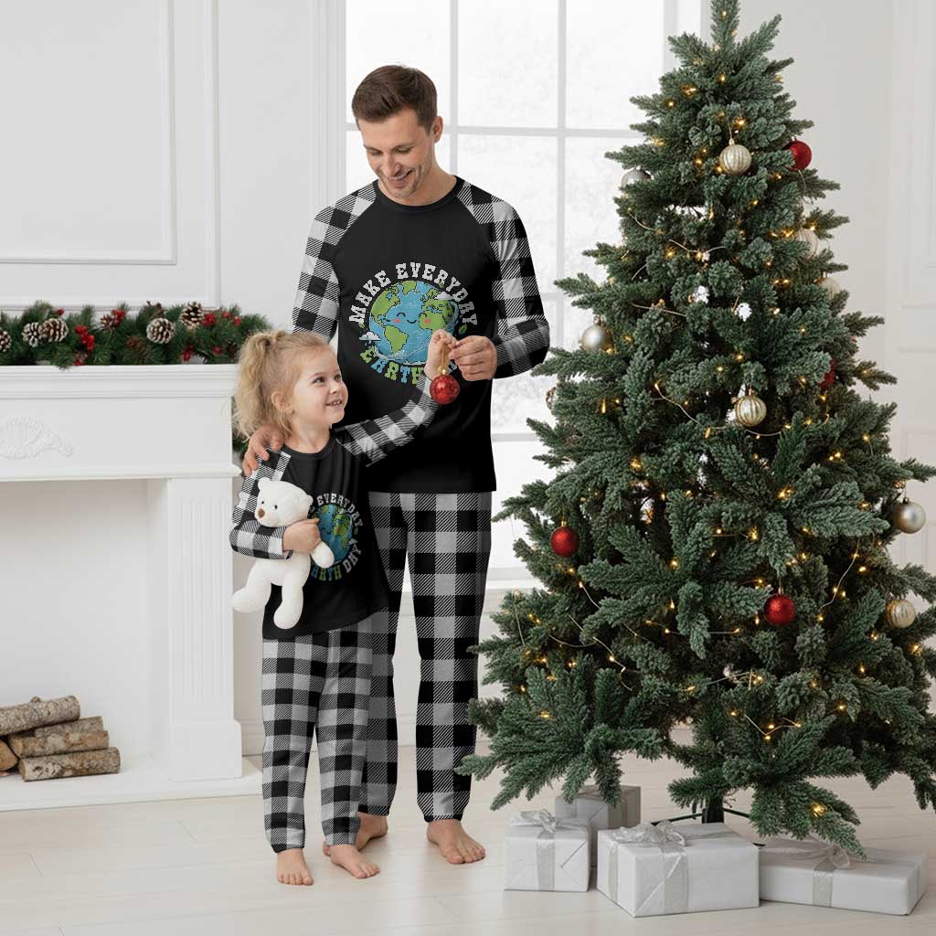 Funny Make Earth Day Every Day Plaid Pajama Set Cute Environmental Awareness Earth Day TS14 White Plaid Print Your Wear