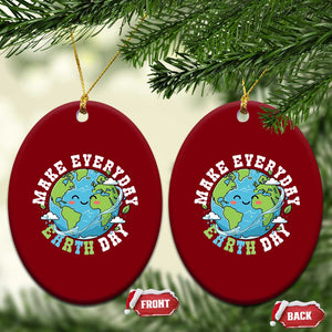 Funny Make Earth Day Every Day Ceramic Ornament Cute Environmental Awareness Earth Day TS14 Print Your Wear