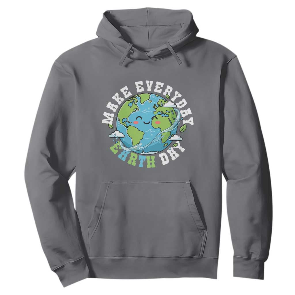 Funny Make Earth Day Every Day Hoodie Cute Environmental Awareness Earth Day TS14 Charcoal Print Your Wear