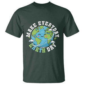 Funny Make Earth Day Every Day T Shirt Cute Environmental Awareness Earth Day TS14 Dark Forest Green Print Your Wear