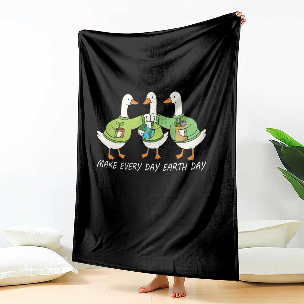 Funny Earth Day Throw Blanket Silly Goose Make Earth Day Every Day TS14 Print Your Wear