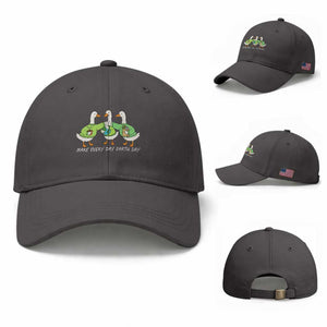 Funny Earth Day Baseball Cap Silly Goose Make Earth Day Every Day TS14 Baseball Cap Universal Fit Dark Gray Print Your Wear