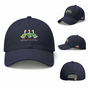 Funny Earth Day Baseball Cap Silly Goose Make Earth Day Every Day TS14 Baseball Cap Universal Fit Navy Print Your Wear