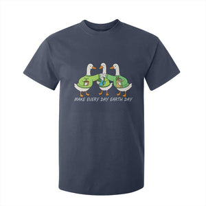Funny Earth Day T Shirt For Kid Silly Goose Make Earth Day Every Day TS14 Navy Print Your Wear