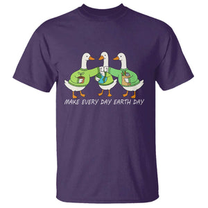 Funny Earth Day T Shirt Silly Goose Make Earth Day Every Day TS14 Purple Print Your Wear