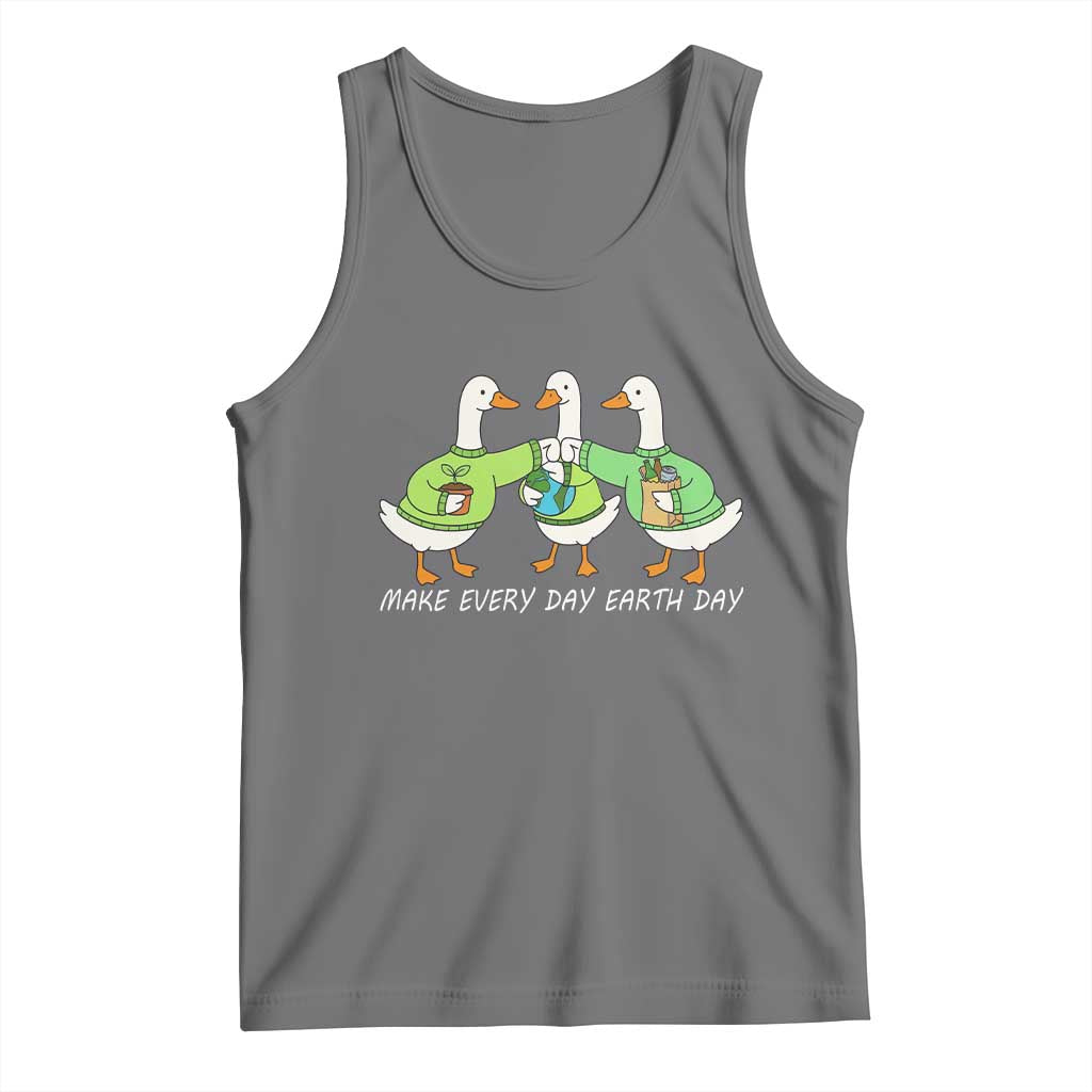 Funny Earth Day Tank Top Silly Goose Make Earth Day Every Day TS14 Black Heather Print Your Wear