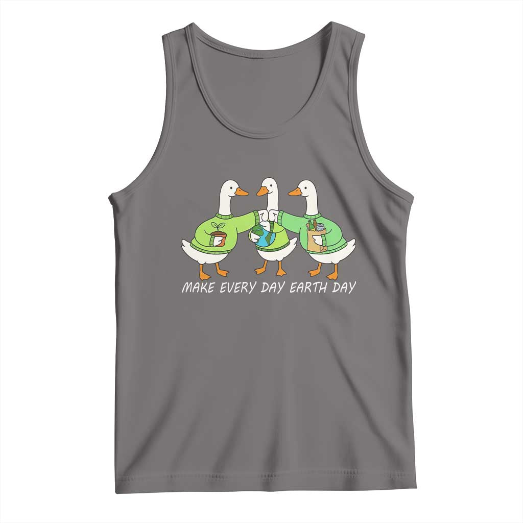 Funny Earth Day Tank Top Silly Goose Make Earth Day Every Day TS14 Deep Heather Print Your Wear