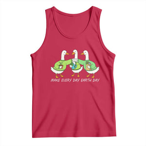 Funny Earth Day Tank Top Silly Goose Make Earth Day Every Day TS14 Red Print Your Wear