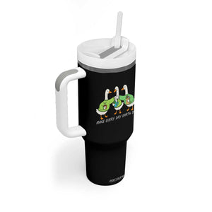 Funny Earth Day Tumbler With Handle Silly Goose Make Earth Day Every Day TS14 Print Your Wear