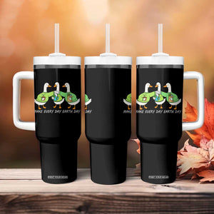 Funny Earth Day Tumbler With Handle Silly Goose Make Earth Day Every Day TS14 Print Your Wear
