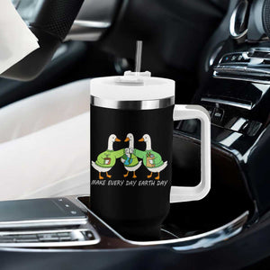 Funny Earth Day Tumbler With Handle Silly Goose Make Earth Day Every Day TS14 Print Your Wear