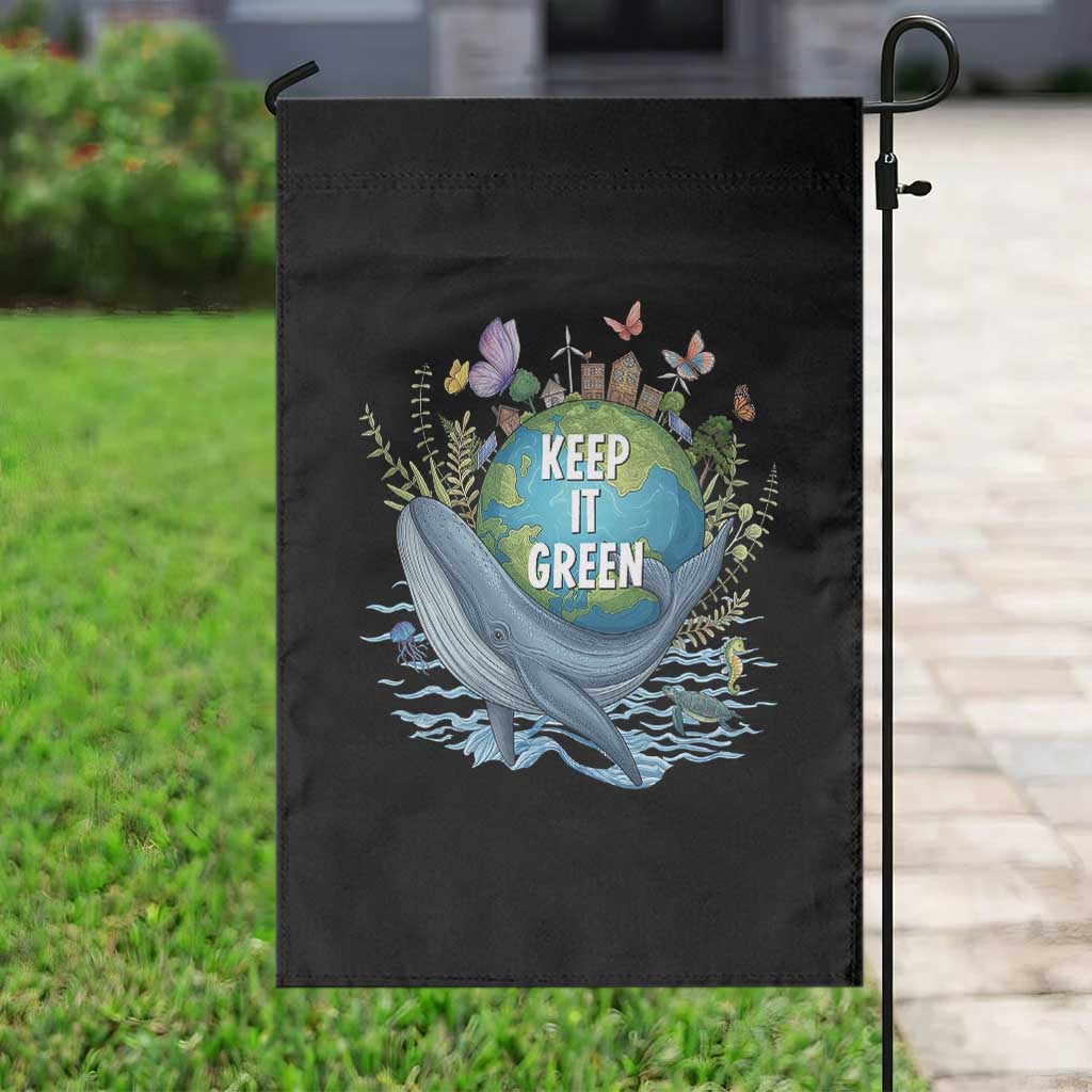 Keep It Green Earth Day Garden Flag Eco-Friendly Nature Environmental Awareness TS14 Print Your Wear