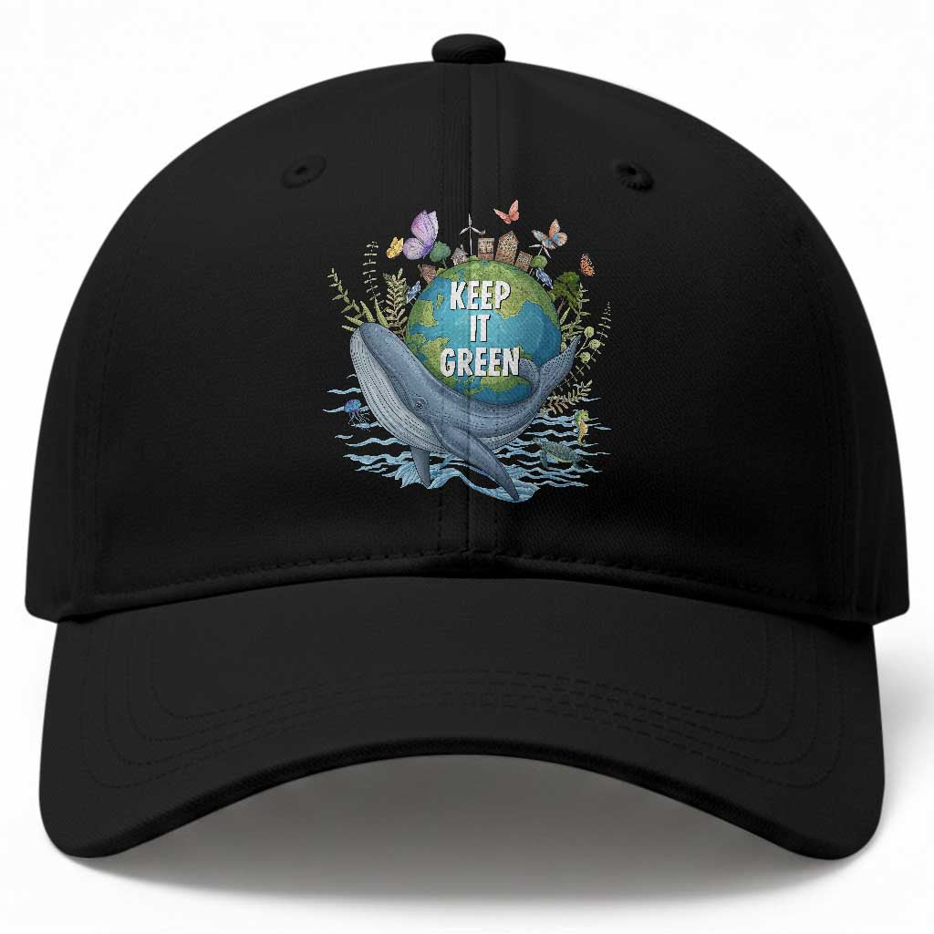 Keep It Green Earth Day Baseball Cap Eco-Friendly Nature Environmental Awareness TS14 Print Your Wear