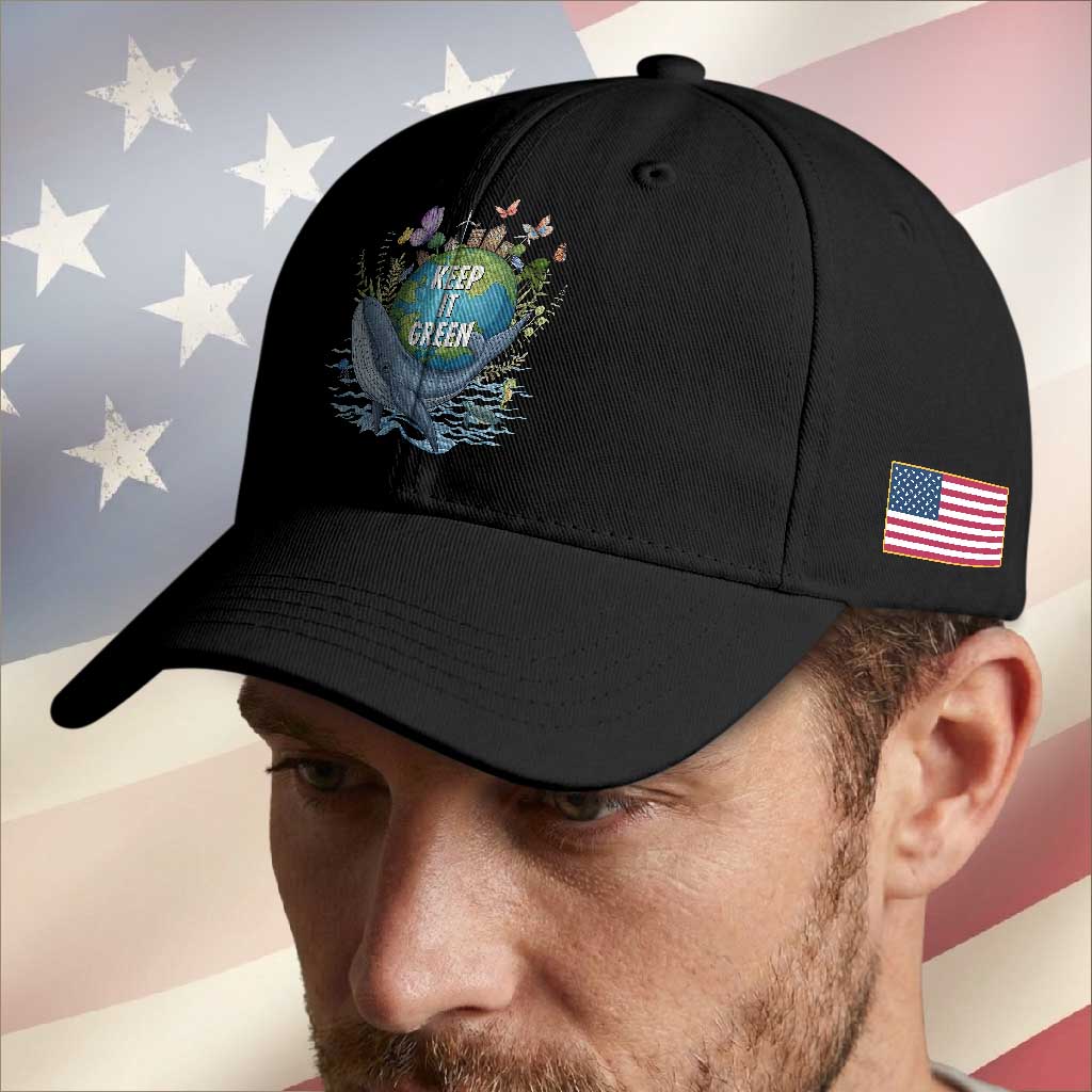 Keep It Green Earth Day Baseball Cap Eco-Friendly Nature Environmental Awareness TS14 Print Your Wear