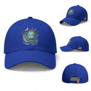 Keep It Green Earth Day Baseball Cap Eco-Friendly Nature Environmental Awareness TS14 Baseball Cap Universal Fit Royal Blue Print Your Wear