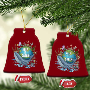 Keep It Green Earth Day Ceramic Ornament Eco-Friendly Nature Environmental Awareness TS14 Print Your Wear