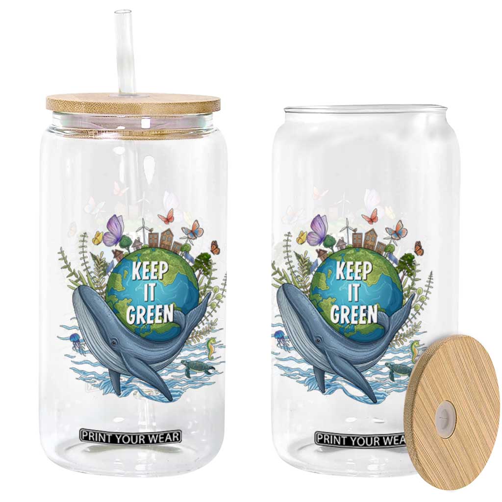 Keep It Green Earth Day Glass Can Eco-Friendly Nature Environmental Awareness TS14 Print Your Wear