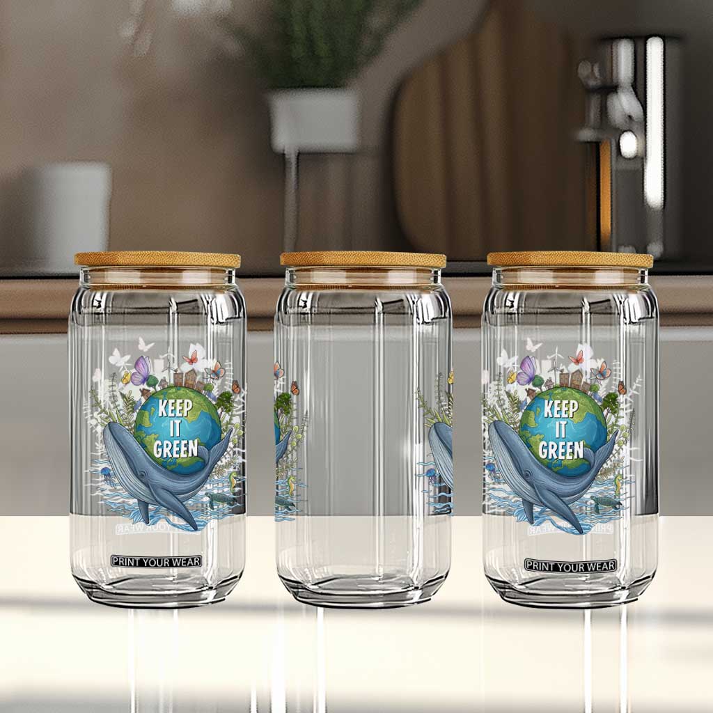 Keep It Green Earth Day Glass Can Eco-Friendly Nature Environmental Awareness TS14 Print Your Wear