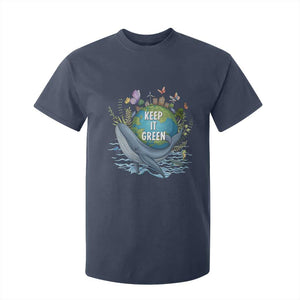 Keep It Green Earth Day T Shirt For Kid Eco-Friendly Nature Environmental Awareness TS14 Navy Print Your Wear