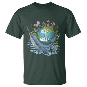 Keep It Green Earth Day T Shirt Eco-Friendly Nature Environmental Awareness TS14 Dark Forest Green Print Your Wear