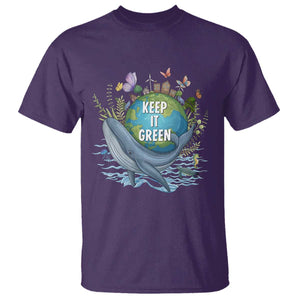 Keep It Green Earth Day T Shirt Eco-Friendly Nature Environmental Awareness TS14 Purple Print Your Wear