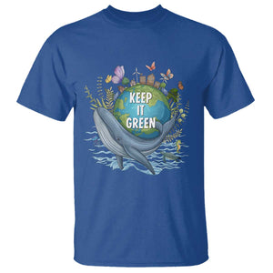 Keep It Green Earth Day T Shirt Eco-Friendly Nature Environmental Awareness TS14 Royal Blue Print Your Wear